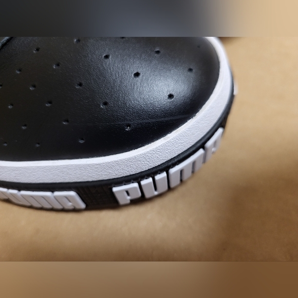 PUMA Cali Bold Black Metallic Gold Women Size 10 - Picture 16 of 16